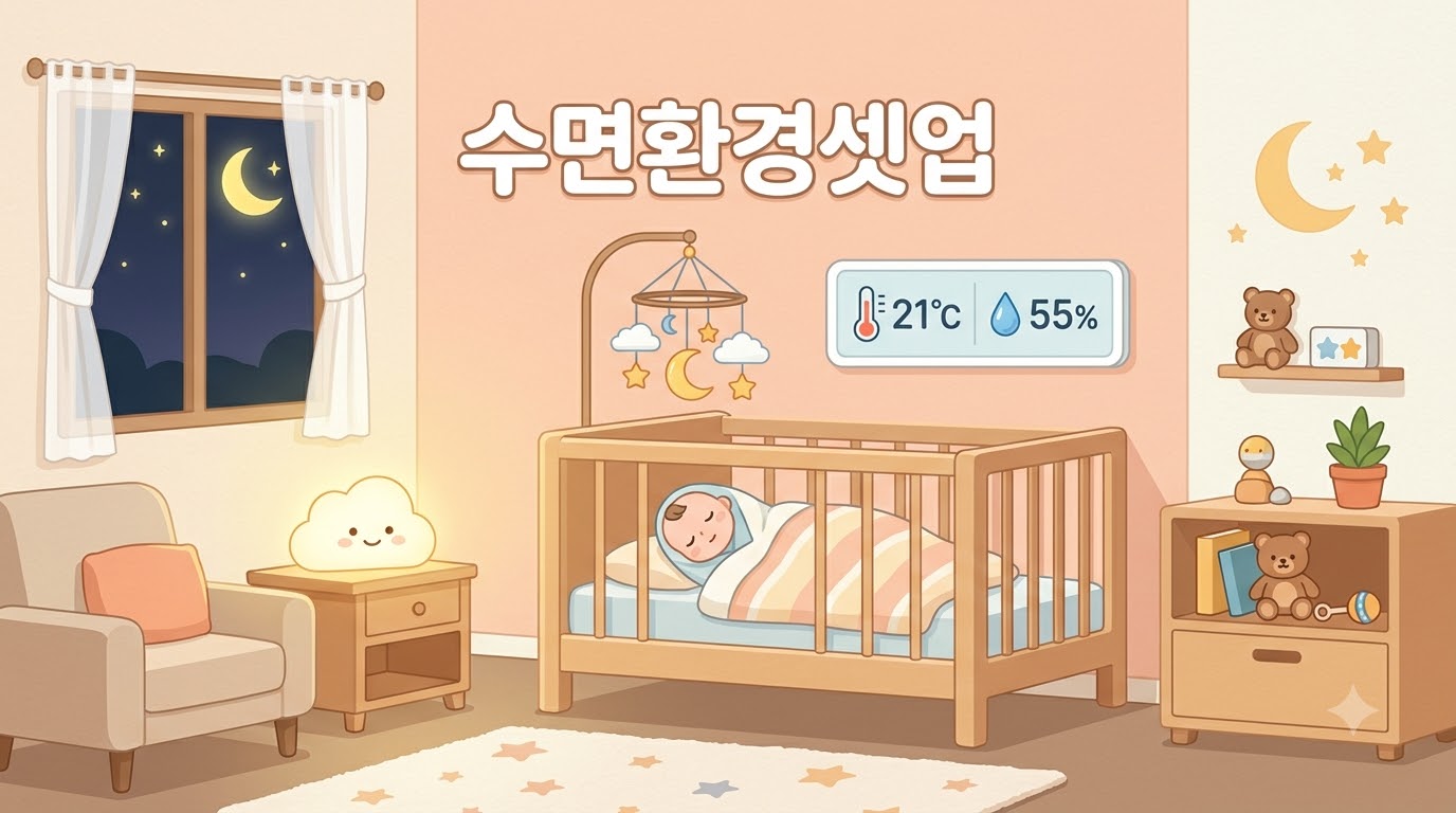 신생아 방 온도·습도·빛, 어떻게 맞춰야 할까요? | 월령별 수면 환경 셋업