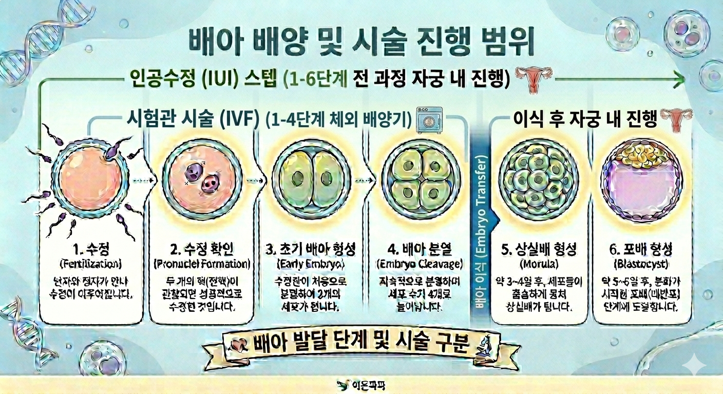 난임센터 처음 방문 인공수정 IUI IVF 시술 과정 비교