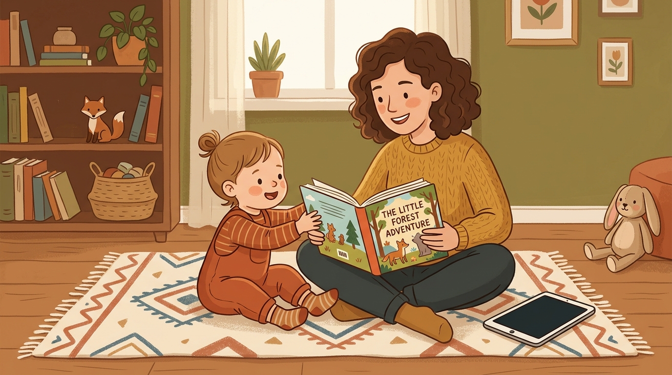 유아 교육용 앱보다 그림책이 더 효과적인 상황 — 부모와 책 읽는 아이